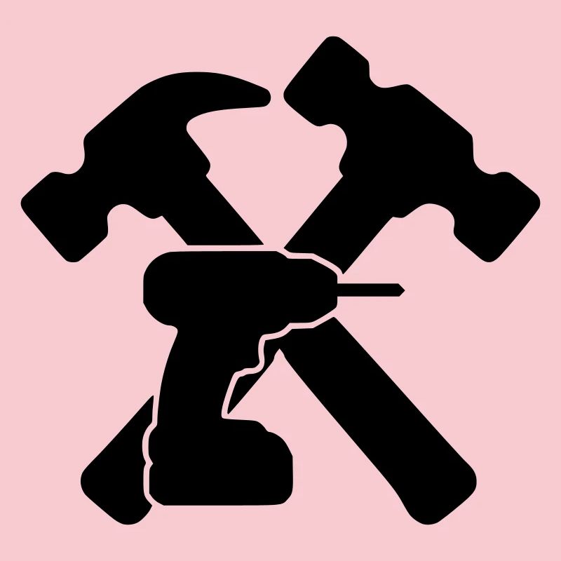 Marteaux à outils, silhouette de perceuse