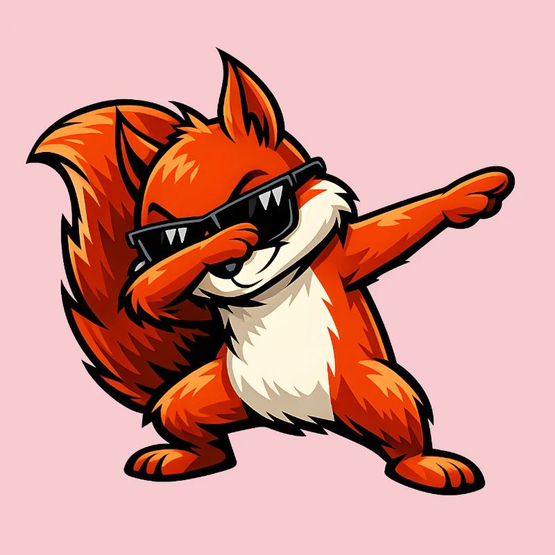 Dabbing Red Squirrel