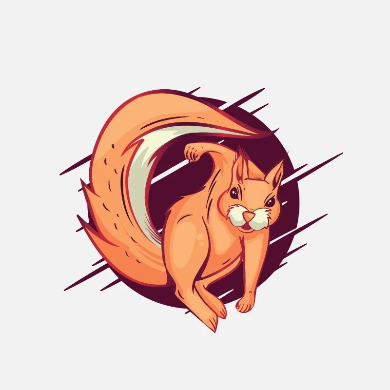 Aggressive squirrel with a punch punch