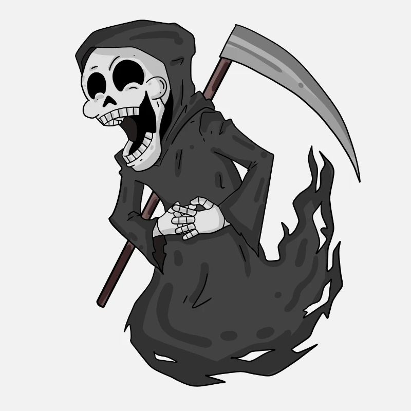 Grim Reaper laughs funny