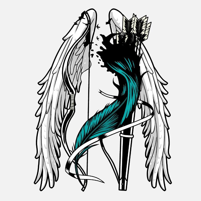 Fantasy Feathers Bow Sagittarius Arrow Wings Warrior