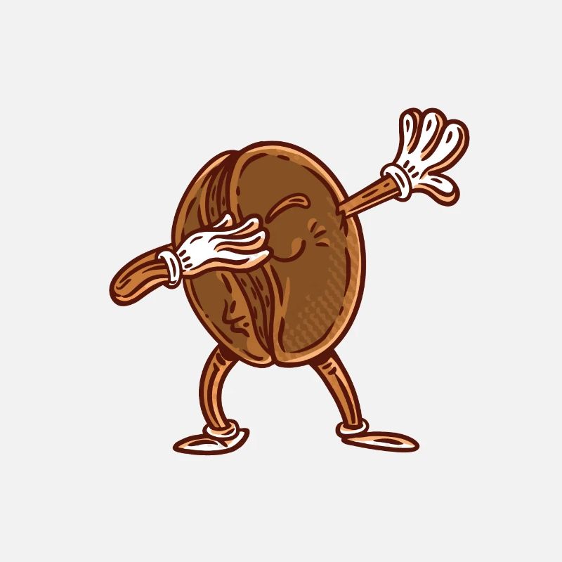 Funny gift dabbing coffee bean