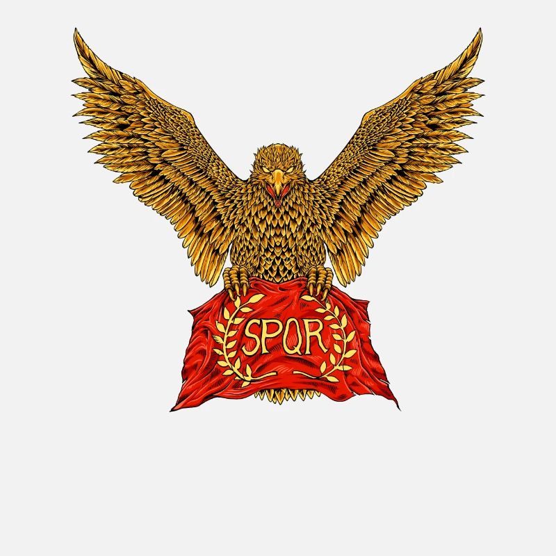 Aigle romain avec drapeau - SPQR