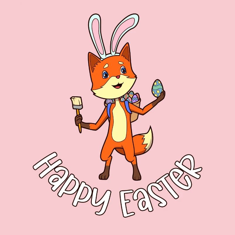 Fox with rabbit ears - Happy Easter