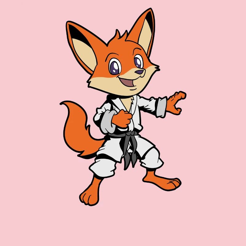 Comic Fuchs makes karate