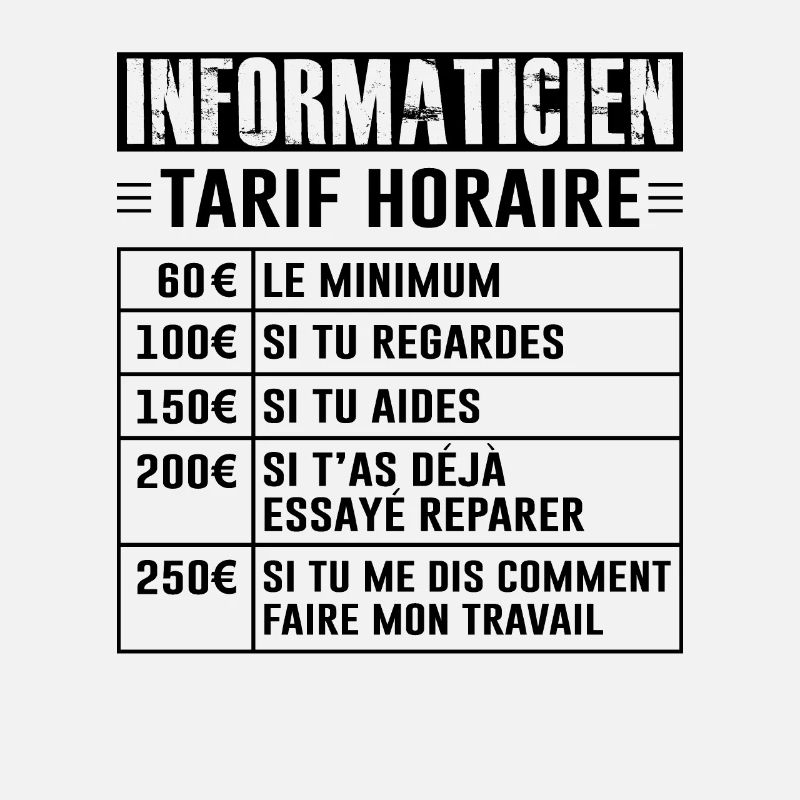 Tarif Horaire D'un Informaticien