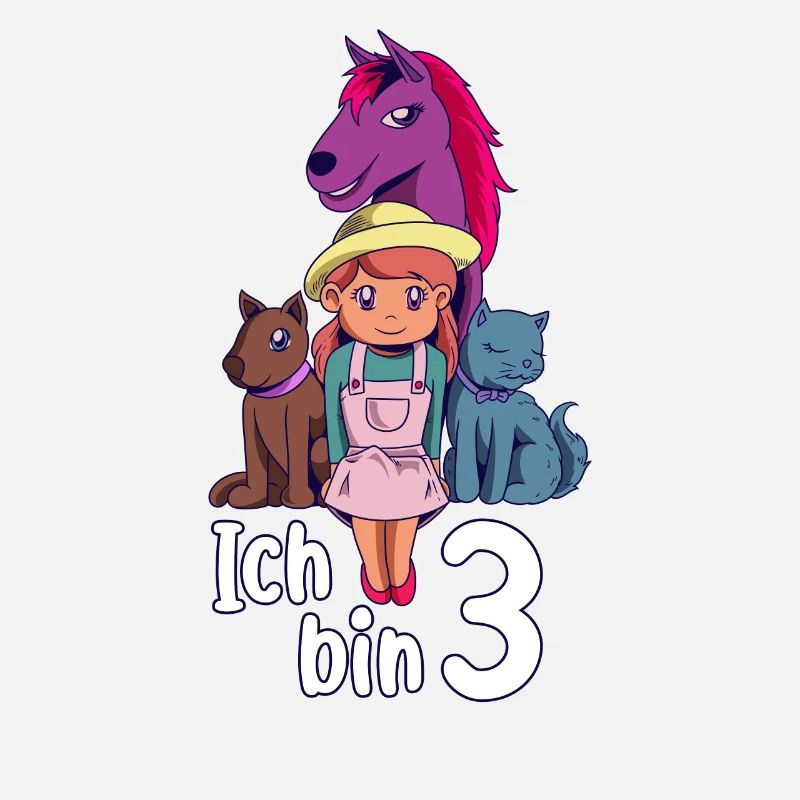 Geburtstagsshirt Bauernhof - 3 Geburtstag Mädchen