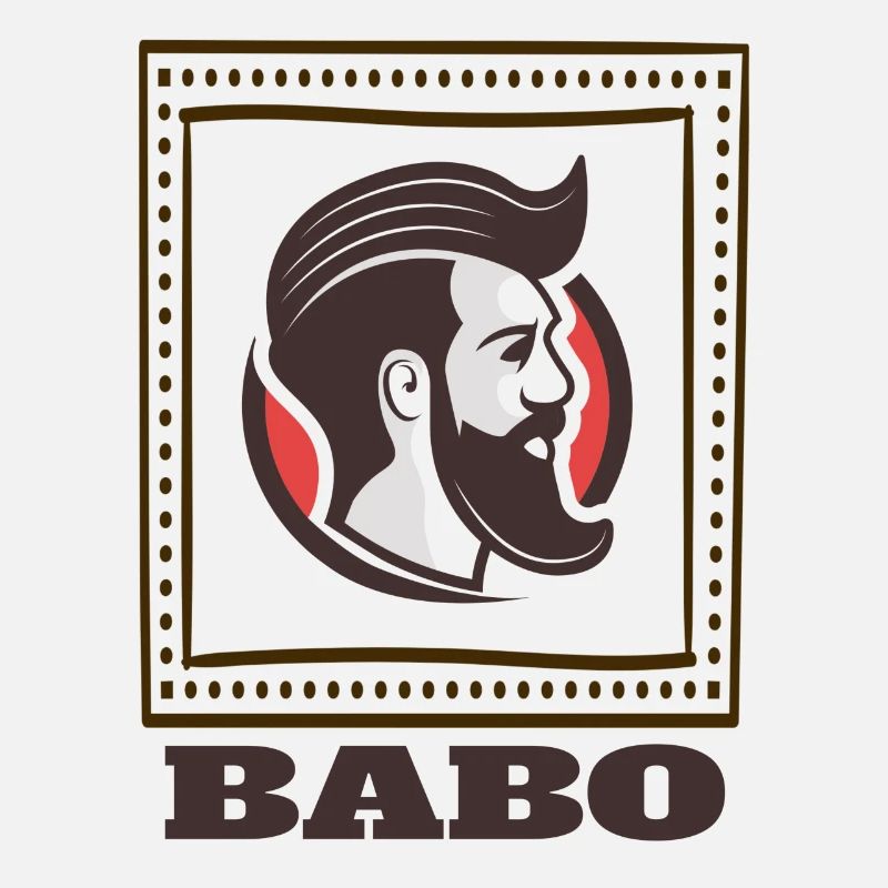 BABO - Text Design mit Hipster und Bart