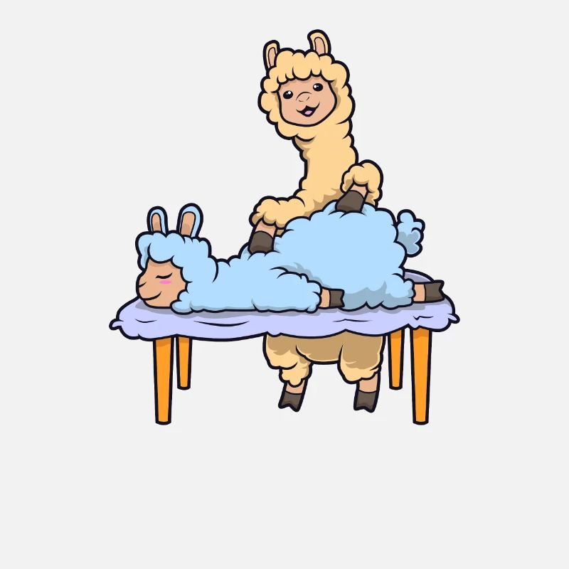 Llama massaged - Physiotherapy