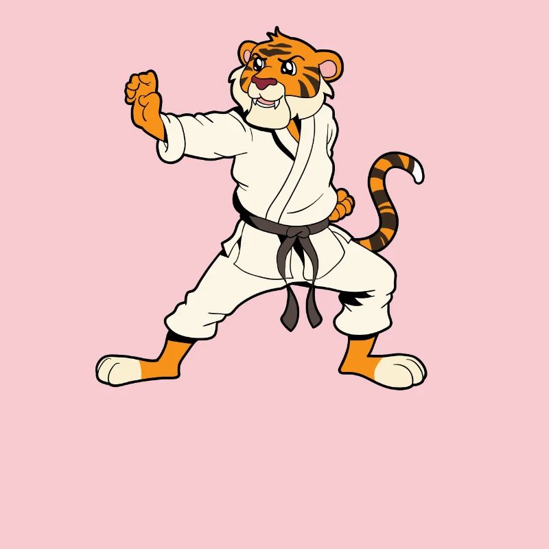 Comic Tiger does karate