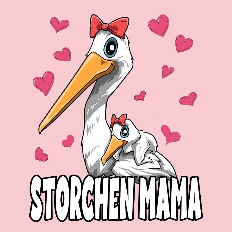 Strochen Mama Muttertag Mom Mutter Storch