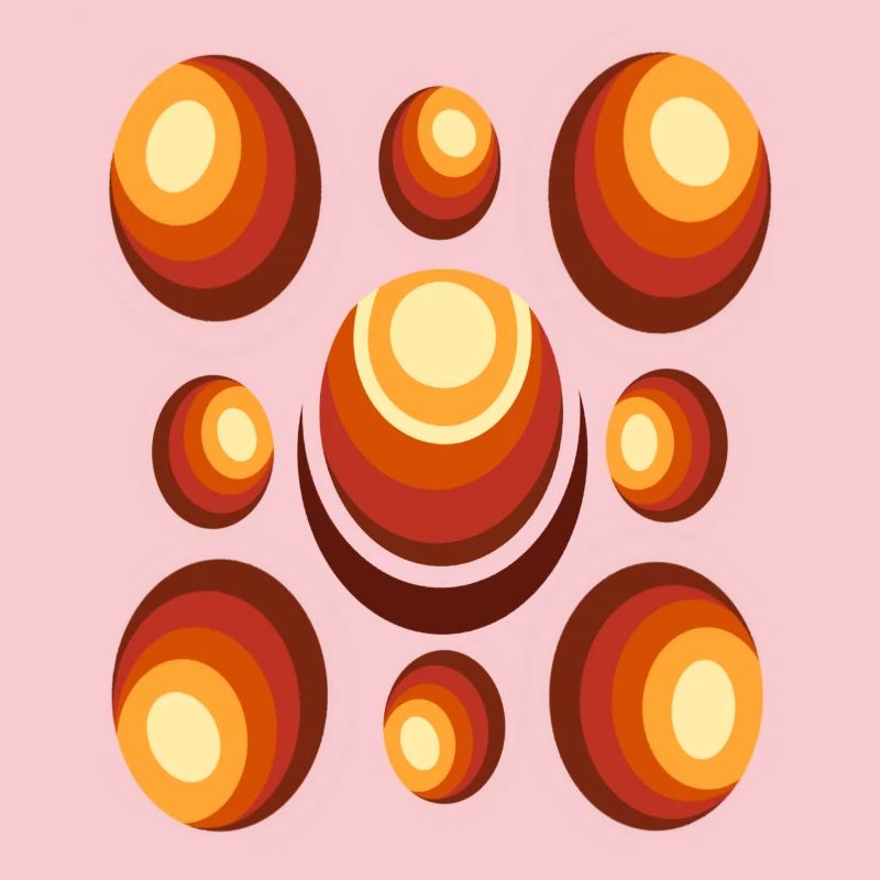 70s Wallpaper Pattern Retro Circle Pattern