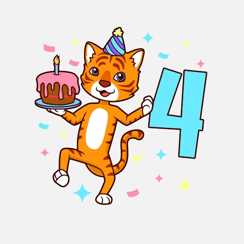 Avec Tiger - Anniversaire de garçon 4 ans