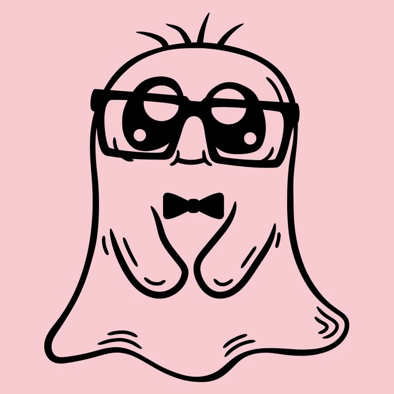 Freundlicher Nerd Geist Comic