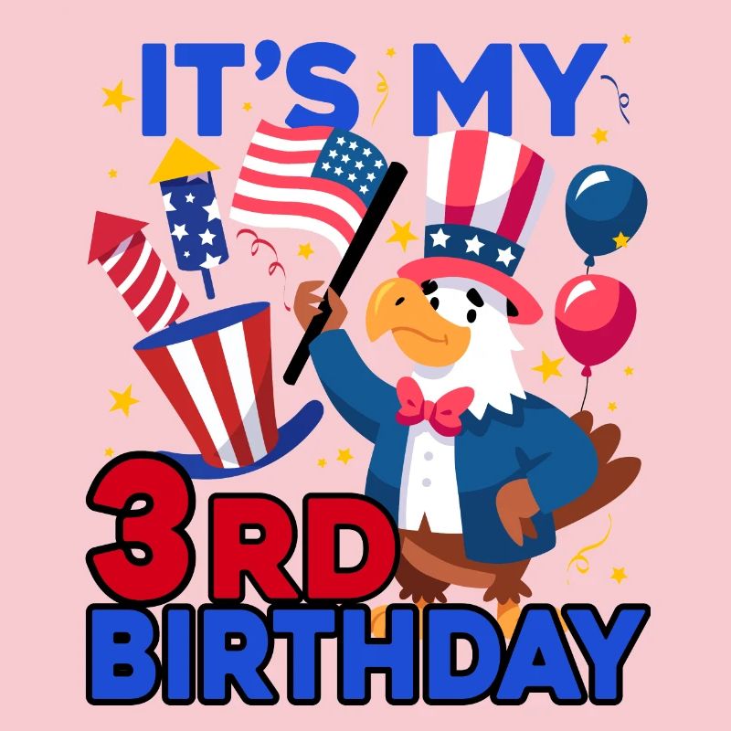 It's my 3rd birthday Firecracker Kid 4th Of