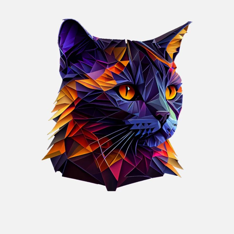 Chaton Chaton Chat Polygone Chat