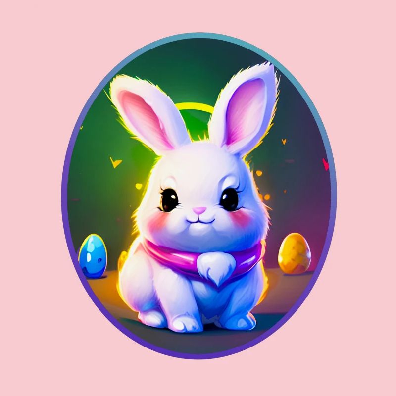 Easter egg with Easter bunny motif