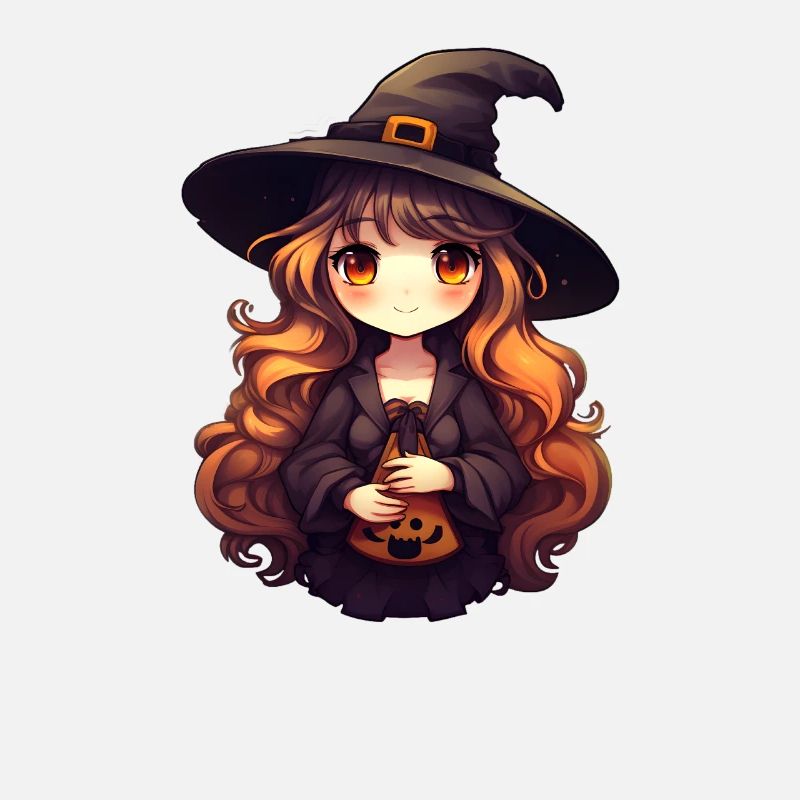 Visage de sorcière d’Halloween