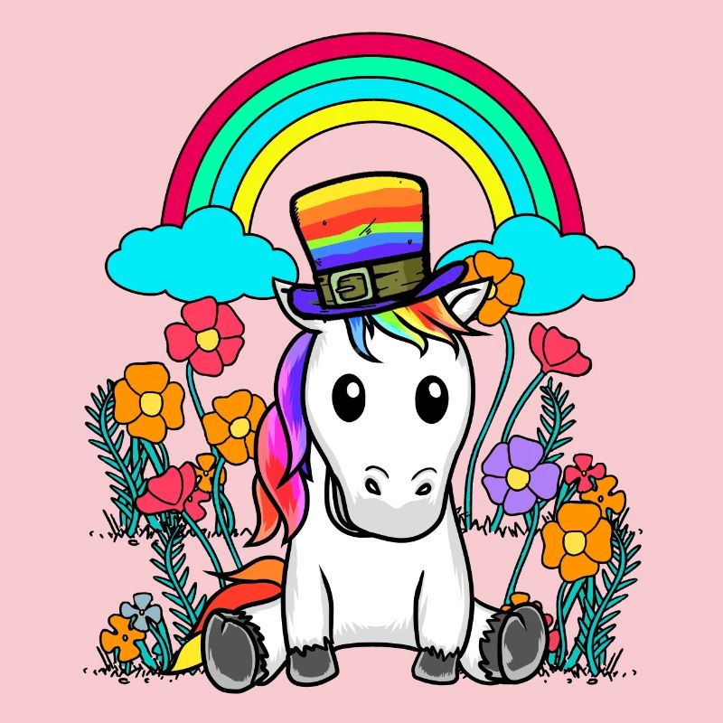 Regenbogen Einhorn Einhörner LGBT Pferd Pferde