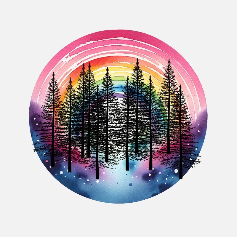 Rainbow Forest Nature Nature Lover Spruce Tree
