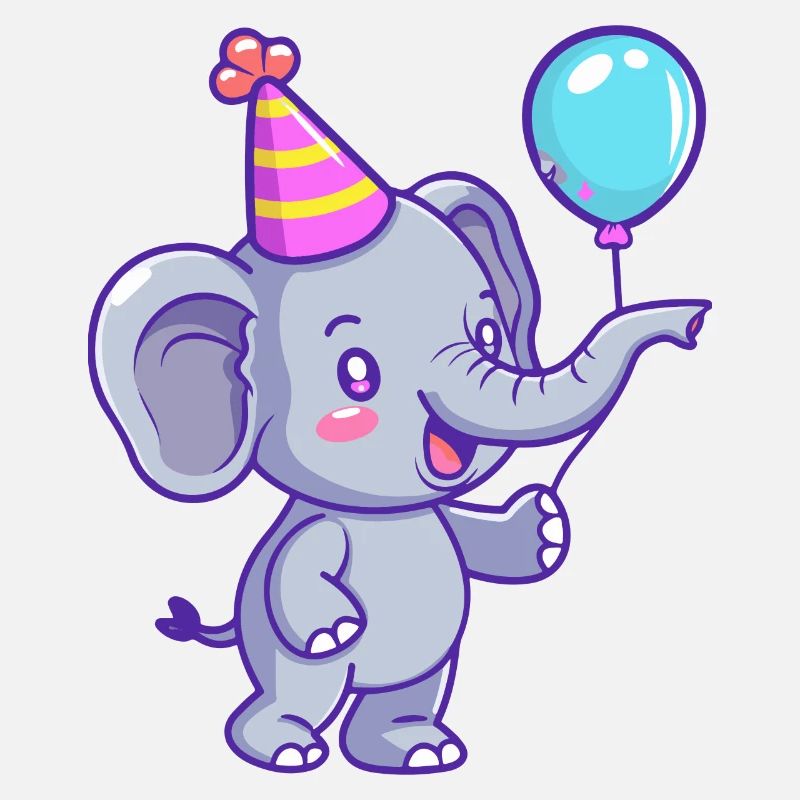 Éléphant Anniversaire Bébé