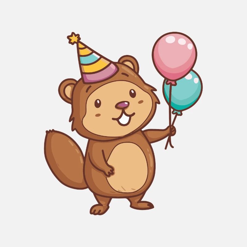 Bébé d’anniversaire de castor