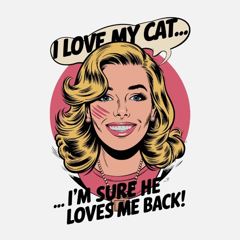 Retro-Comic-Stil Katze Katzenkratzer