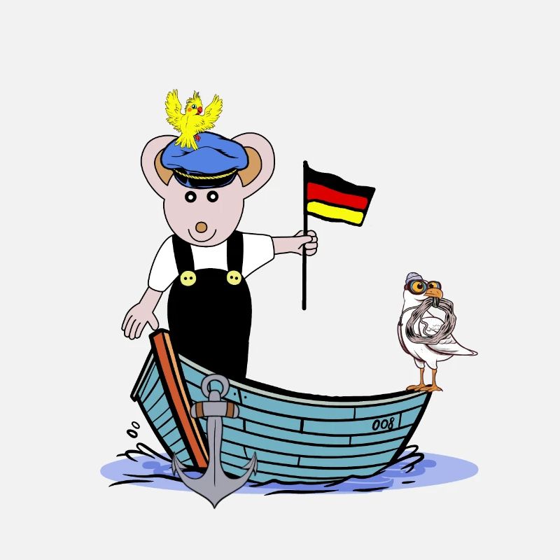maritim Maus Möwe Boot Boote Matrose Seefahrt