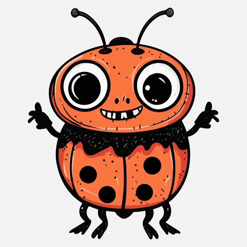 Marienkäfer Halloween Comic Lustig
