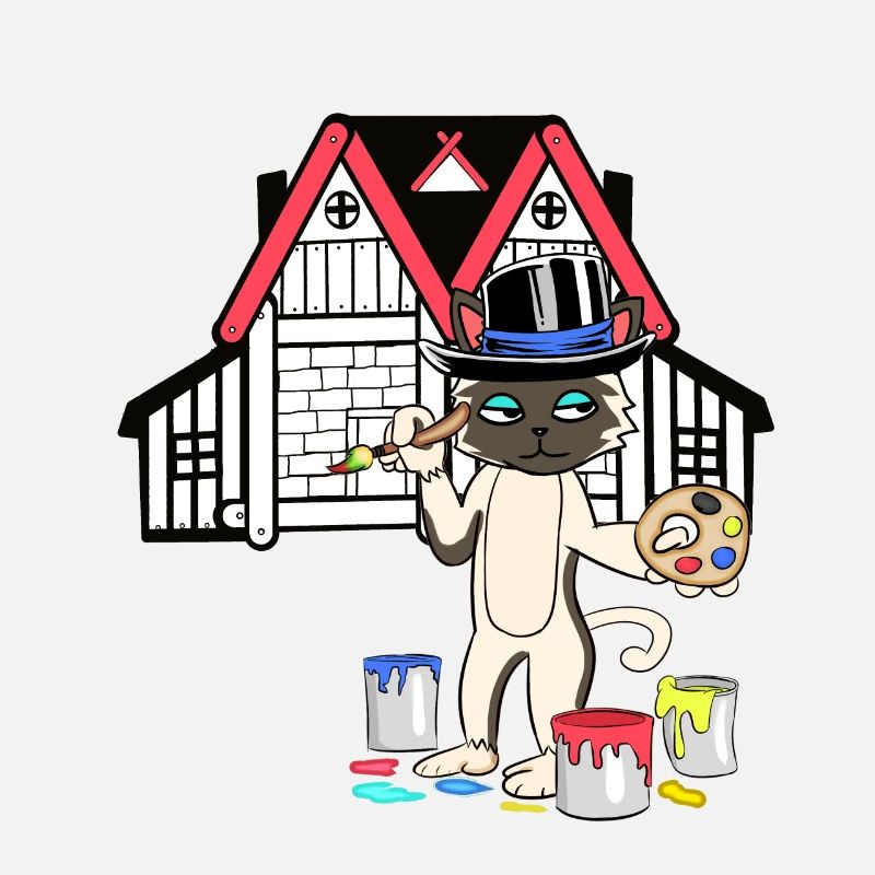 Métier de peintre de chats Emploi de l’espace de travail