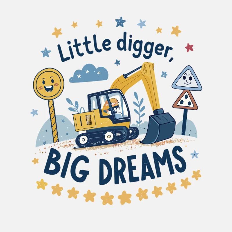 Little Digger Big Dreams – Süßes Bagger Design