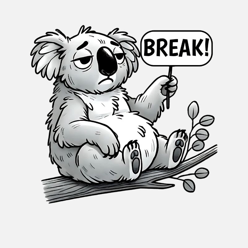 Koala Break Time Funny Relaxation Design