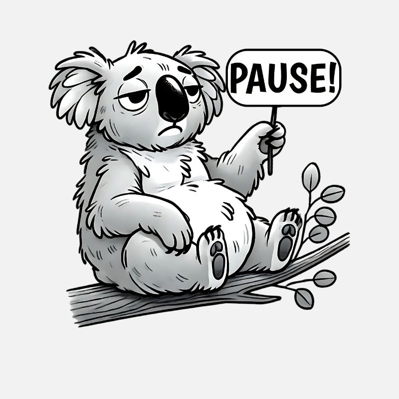 Koala Break Time Funny Relaxation Design