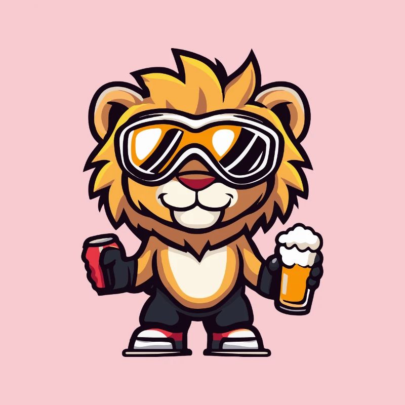 Löwe Apres Ski Bier Comic