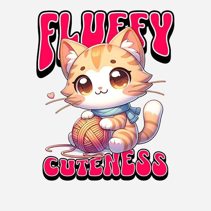 Mignon moelleux - Conception de chat mignon