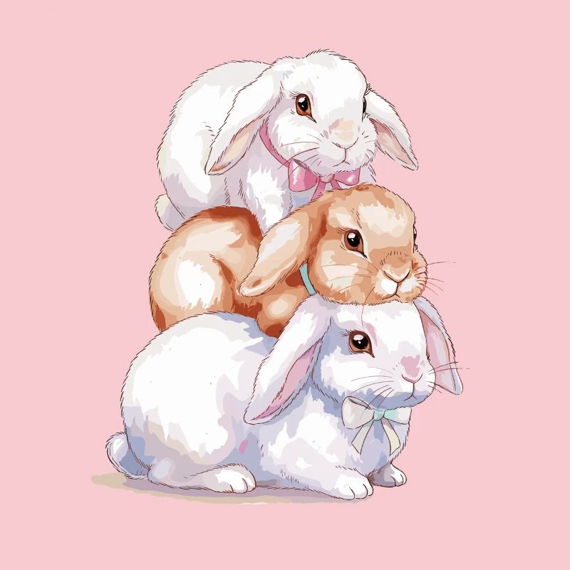 Cute Rabbit Stack for Rabbit Lovers