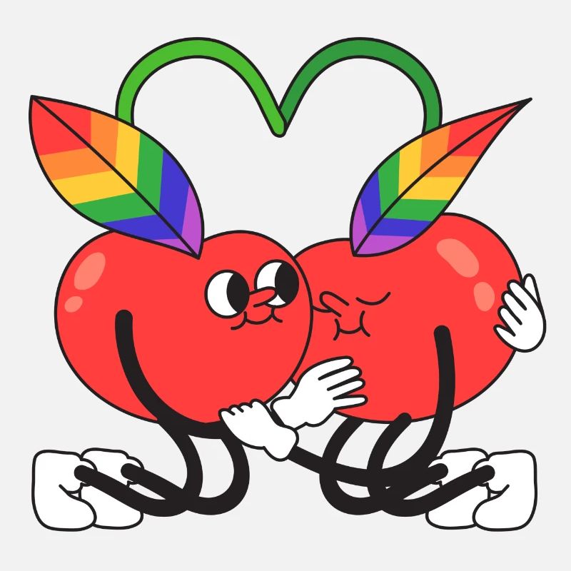 cherry, queer, cherry, hugging