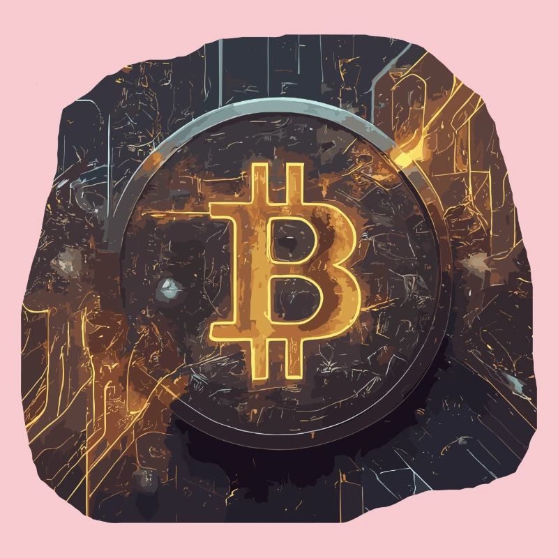Futuristic Bitcoin aesthetics with neon effects