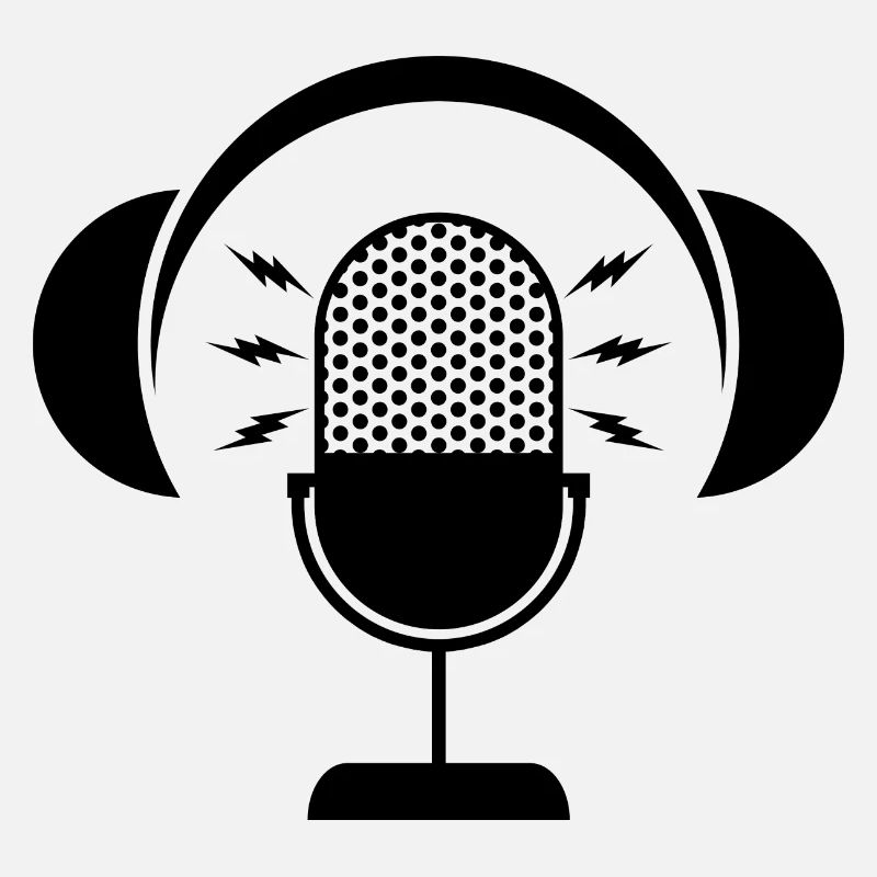 Microphone et casque de podcast