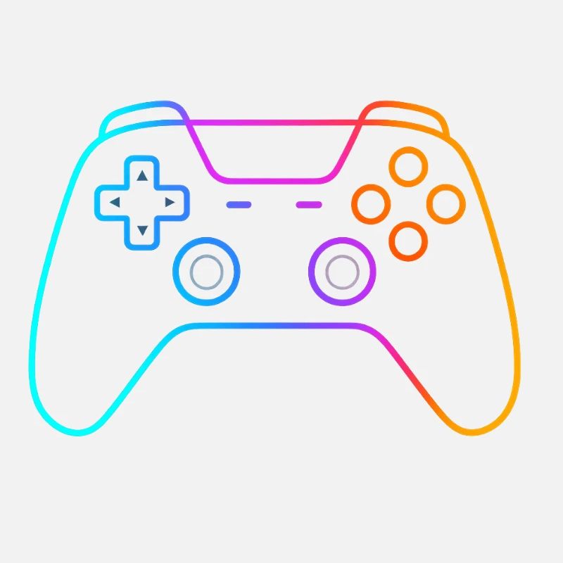Neon Gamepad – Colorful Controller Motif