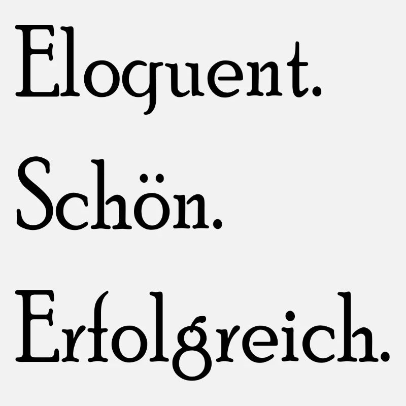 Éloquent. Sympa. Avec succès. Déclaration
