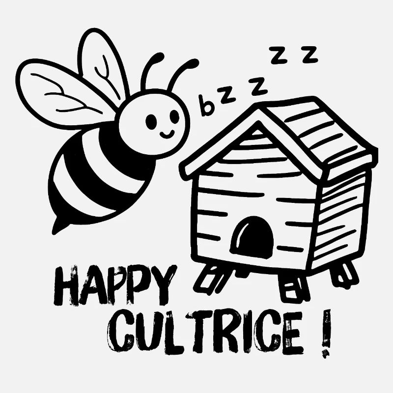 Beekeeper, happy bee farmer with a beehive