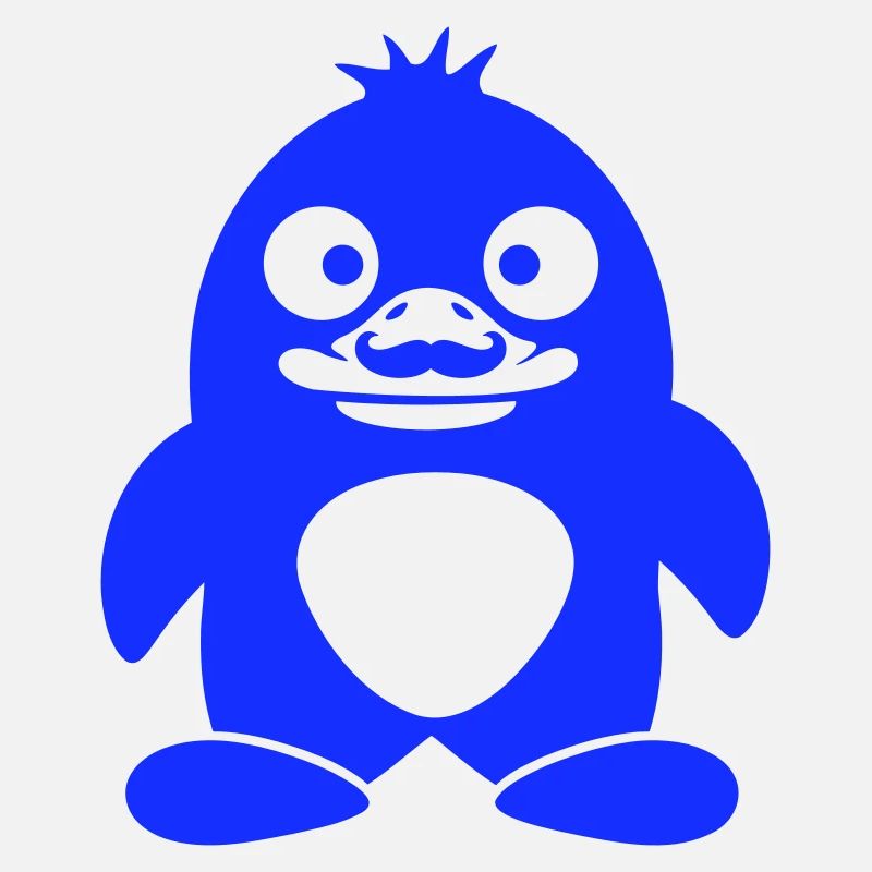 Pinguin Schnurrbart Sir Mr. Herr Mustache Bart