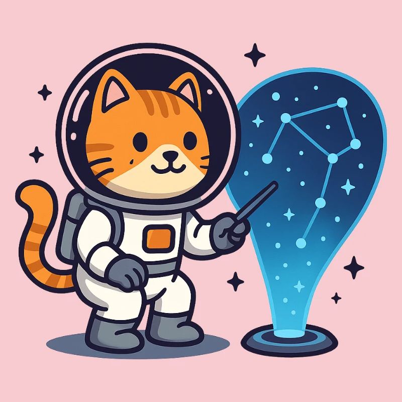 Constellation du chat de l’espace – Kawaii