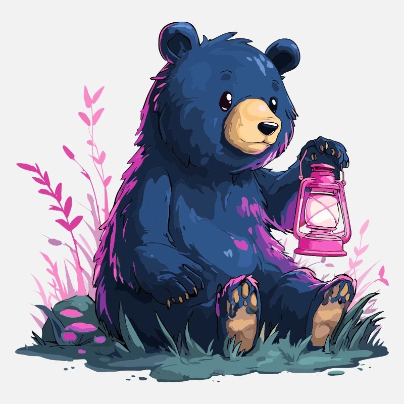 Bear with lantern