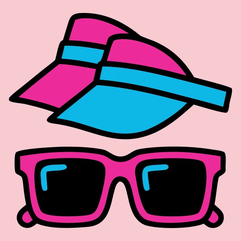 80s Sun Visor Glasses Set