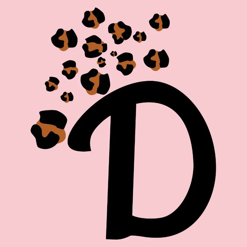 Leopard pattern letter d
