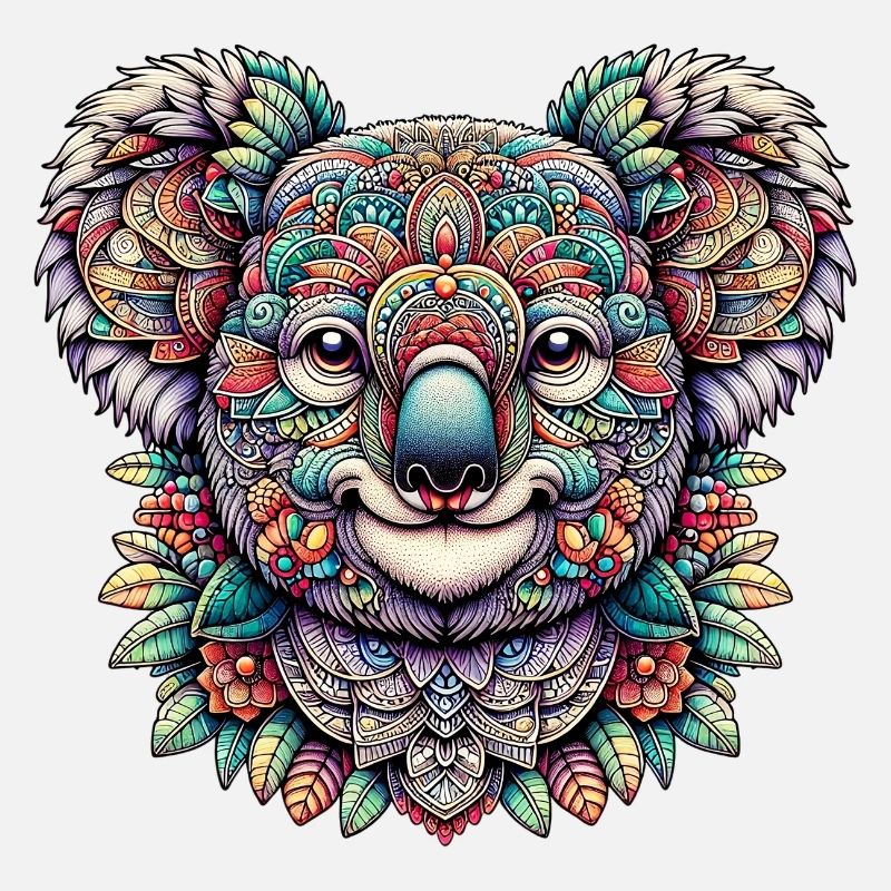 Koala décoré de Mandalas