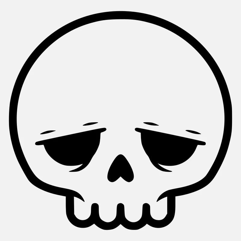 Trauriger Totenkopf | Emo & Goth Design