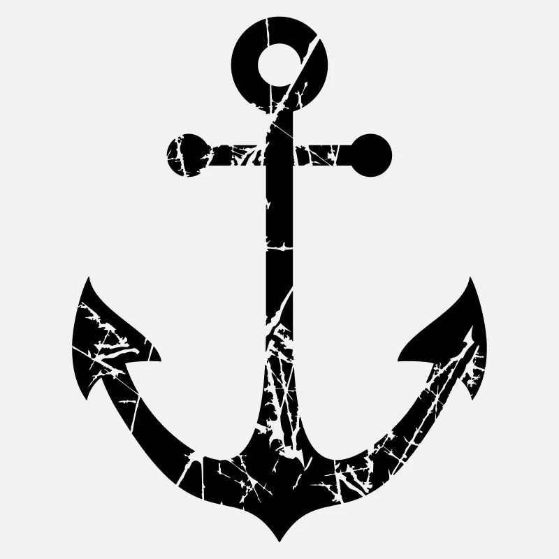 fissures grattage ancre bateau bateau nager mer mat